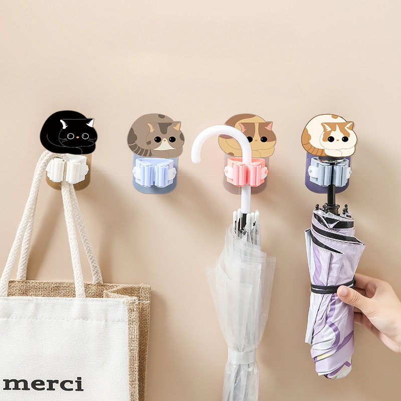 Home Edit Bathroom Storage - Auto-adesivo Mop Titular, suporte de vassoura,