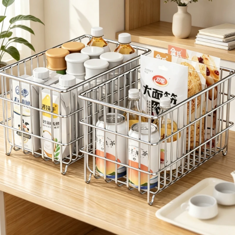 Home Essentials Bathroom Storage - Cesto de armazenamento em aço inoxidável,