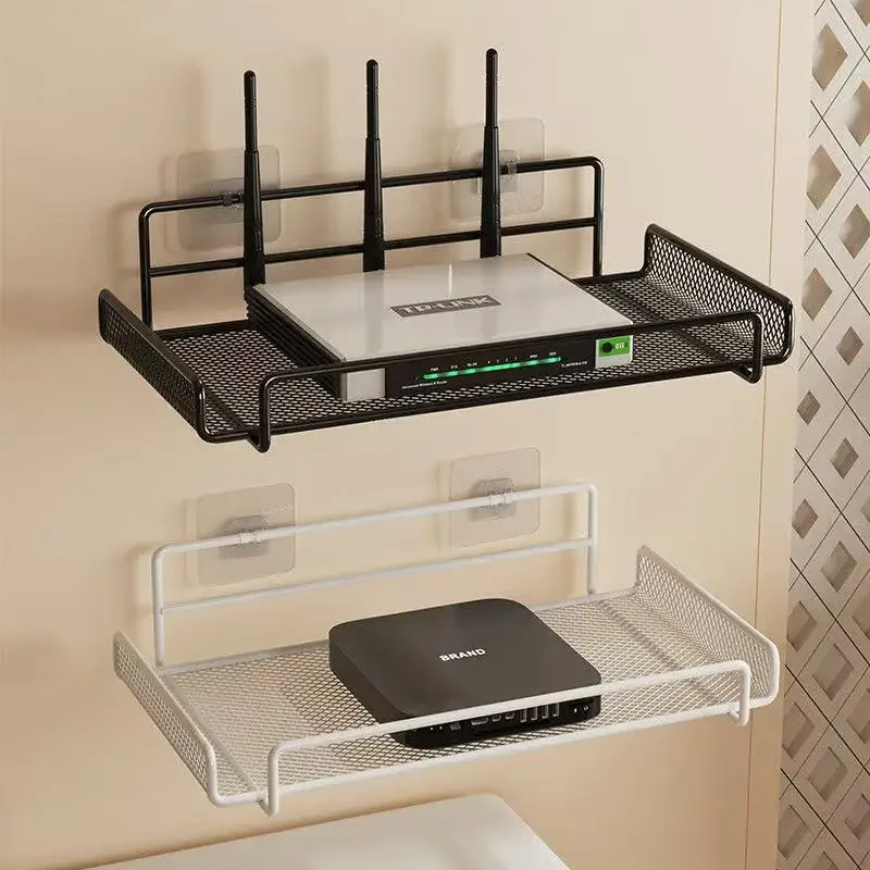 Home Bathroom Organizer - Prateleira de Aço Inoxidável para Roteador
