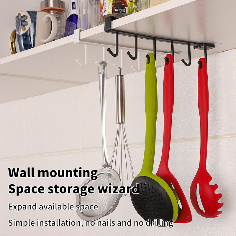 Home Edit Bathroom Storage - Prateleira de Armazenamento com 6 Ganchos,