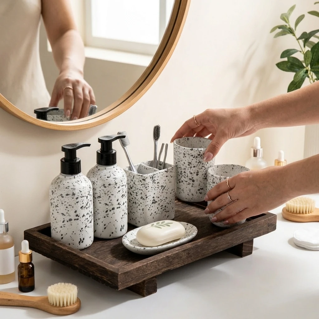 Bandeja de armazenamento de ma - Home Edit Bathroom Storage avaliação e preço