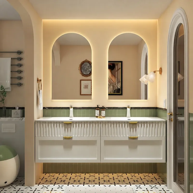 Armário de Banheiro Estilo Cre - Home Bathroom Vanity Combo avaliação e preço