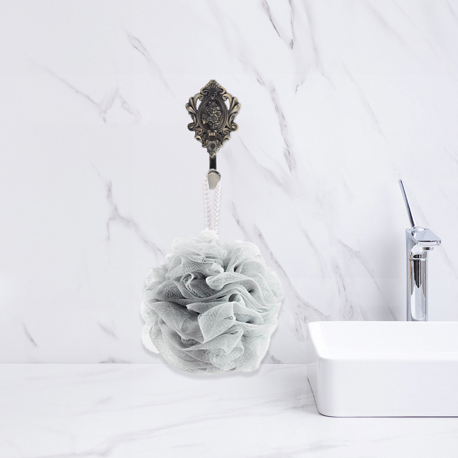 2 ganchos de parede em metal p - Home Bathroom Organizer avaliação e preço