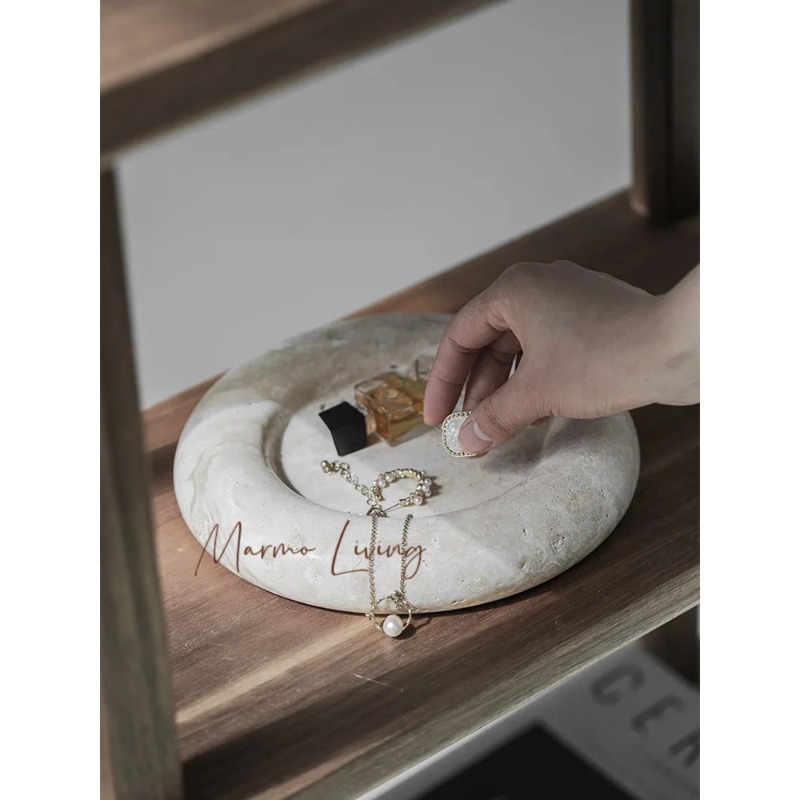 Bandeja de servir em travertin - Home Bathroom Trends avaliação e preço