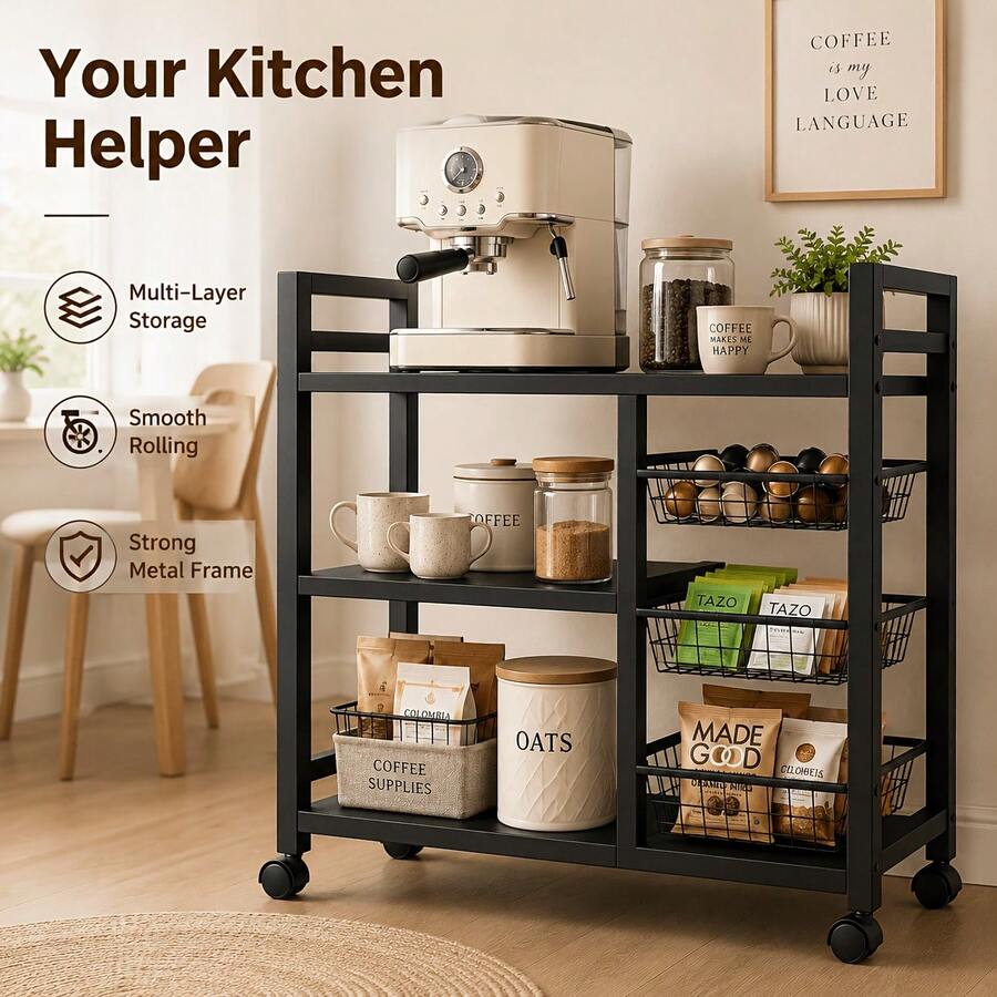 1 unidade de estante móvel par - Home Edit Bathroom Storage avaliação e preço